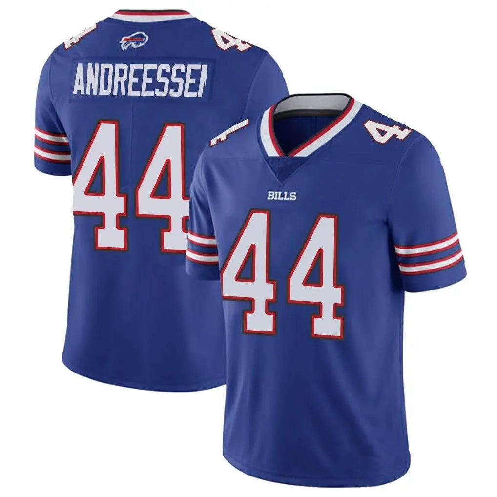 Choea B.Bills #44 Joe Andreessen Player Royal Vapor Untouchable Limited Stitched Jerseys