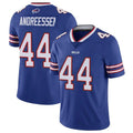Choea B.Bills #44 Joe Andreessen Player Royal Vapor Untouchable Limited Stitched Jerseys
