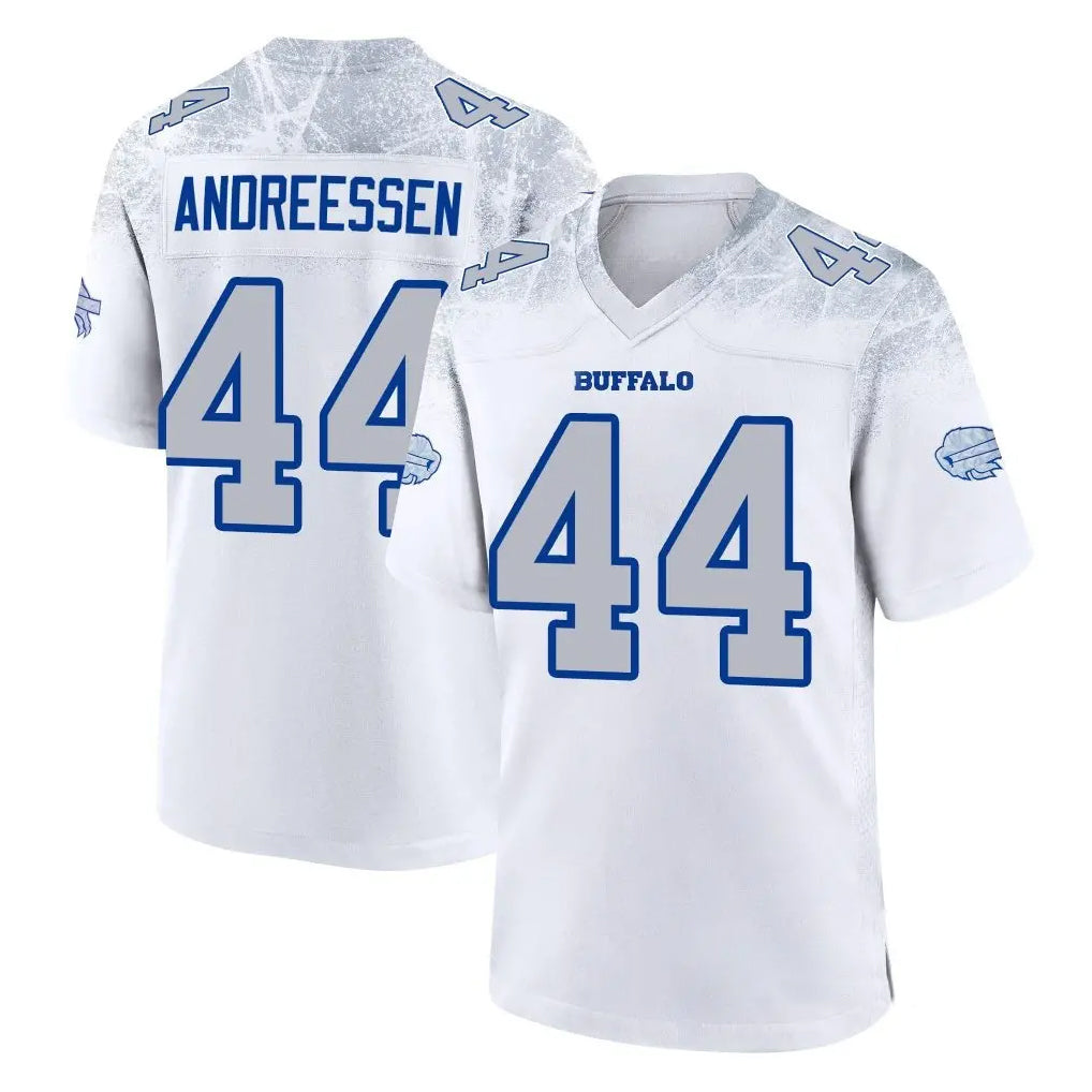Choea B.Bills #44 Joe Andreessen Player White Rivalries Collection Stitched Jerseys
