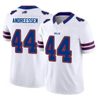 Choea B.Bills #44 Joe Andreessen Player White Vapor F.U.S.E. Limited Home Game Stitched Jerseys