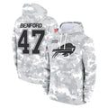Choea B.Bills #47 Christian Benford Player Arctic Camo Salute to Service Hoodies Limited Stitched Jerseys