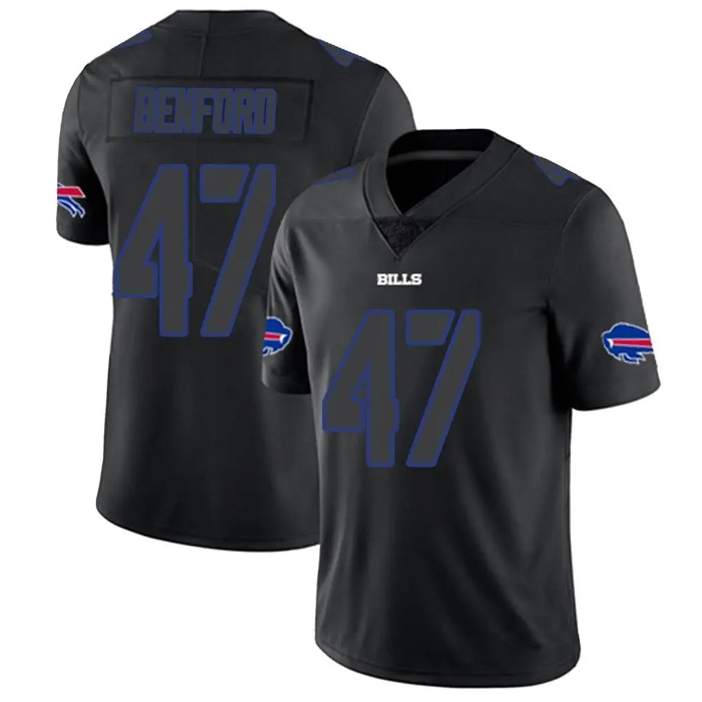Choea B.Bills #47 Christian Benford Player Black Impact Limited Stitched Jerseys
