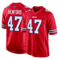 Choea B.Bills #47 Christian Benford Player Red Home Game Stitched Jerseys