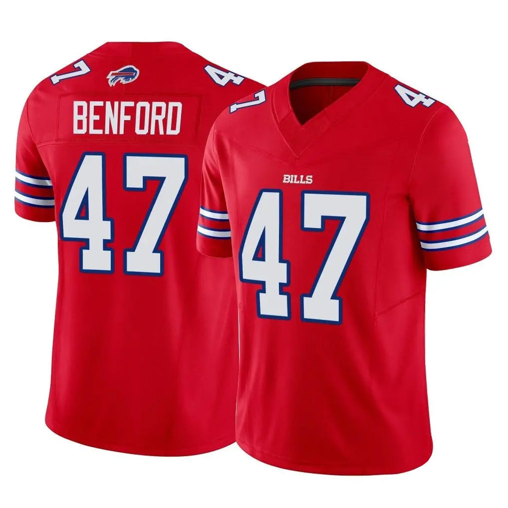 Choea B.Bills #47 Christian Benford Player Red Vapor F.U.S.E. Limited Stitched Jerseys