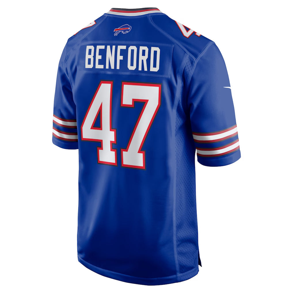 Choea B.Bills #47 Christian Benford Player Royal Home Game Stitched Jerseys