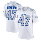 Choea B.Bills #47 Christian Benford Player White Rivalries Collection Limited Stitched Jerseys