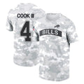 Choea B.Bills #4 James Cook III Player Arctic Camo Salute to Service T-Shirt Hoodies Stitched Jerseys