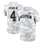 Choea B.Bills #4 James Cook III Player Arctic Camo Salute to Service T-Shirt Hoodies Stitched Jerseys