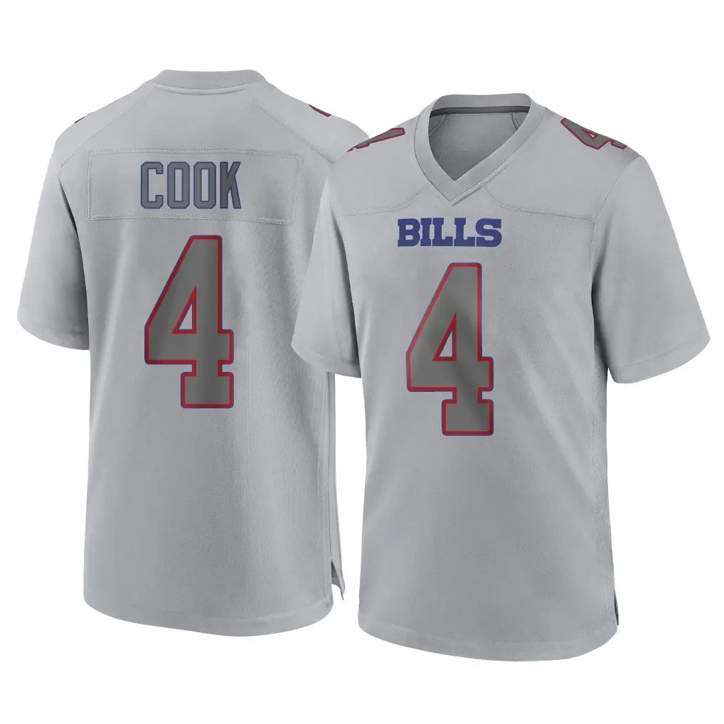 Choea B.Bills #4 James Cook III Player Gray Fashion Home Game Stitched Jerseys