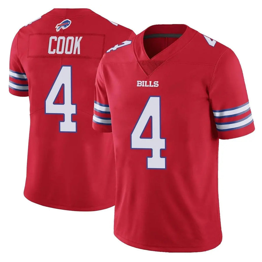 Choea B.Bills #4 James Cook III Player Red  Vapor Untouchable Limited Stitched Jerseys