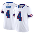 Choea B.Bills #4 James Cook III Player White Vapor F.U.S.E. Limited Stitched Jerseys