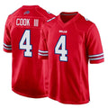 Choea B.Bills #4 James Cook III Player Red Home Game Stitched Jerseys