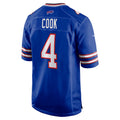 Choea B.Bills #4 James Cook Player Royal Home Game Stitched Jerseys