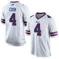 Choea B.Bills #4 James Cook Player White Home Game Stitched Jerseys