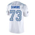 Choea B.Bills #73 Dion Dawkins Benford Player White Rivalries Collection Limited Home Game Stitched Jerseys