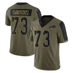 Choea B.Bills #73 Dion Dawkins Player Olive Salute To Service Limited Home Stitched Jerseys