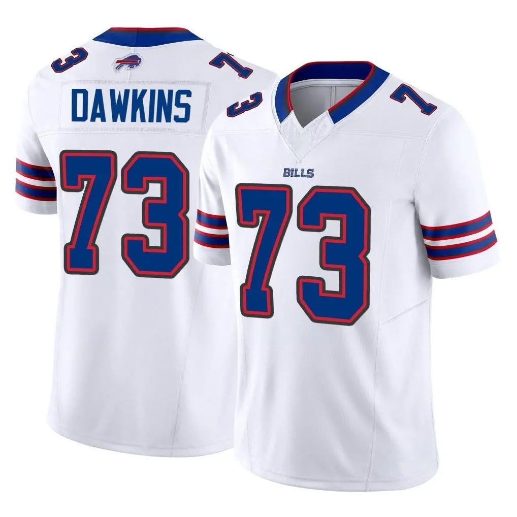 Choea B.Bills #73 Dion Dawkins Player White Vapor F.U.S.E. Limited Home Game Stitched Jerseys