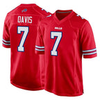 Choea B.Bills #7 Ray Davis Player Red Home Game Stitched Jerseys