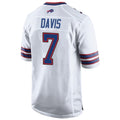 Choea B.Bills #7 Ray Davis Player White Home Game Stitched Jerseys