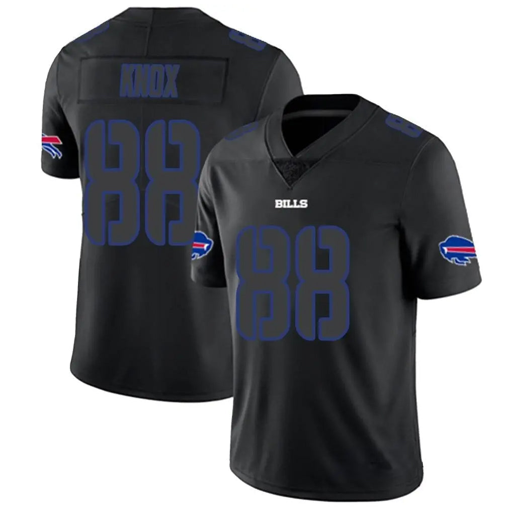 Choea B.Bills #88 Dawson Knox Player Black Impact Limited Stitched Jerseys