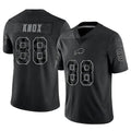 Choea B.Bills #88 Dawson Knox Player Black RFLCTV Limited Game Stitched Jerseys