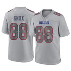 Choea B.Bills #88 Dawson Knox Player Gray Fashion Home Game Stitched Jerseys