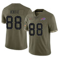 Choea B.Bills #88 Dawson Knox Player Olive Salute To Service Game Stitched Jerseys