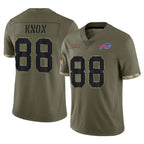 Choea B.Bills #88 Dawson Knox Player Olive Salute To Service Game Stitched Jerseys