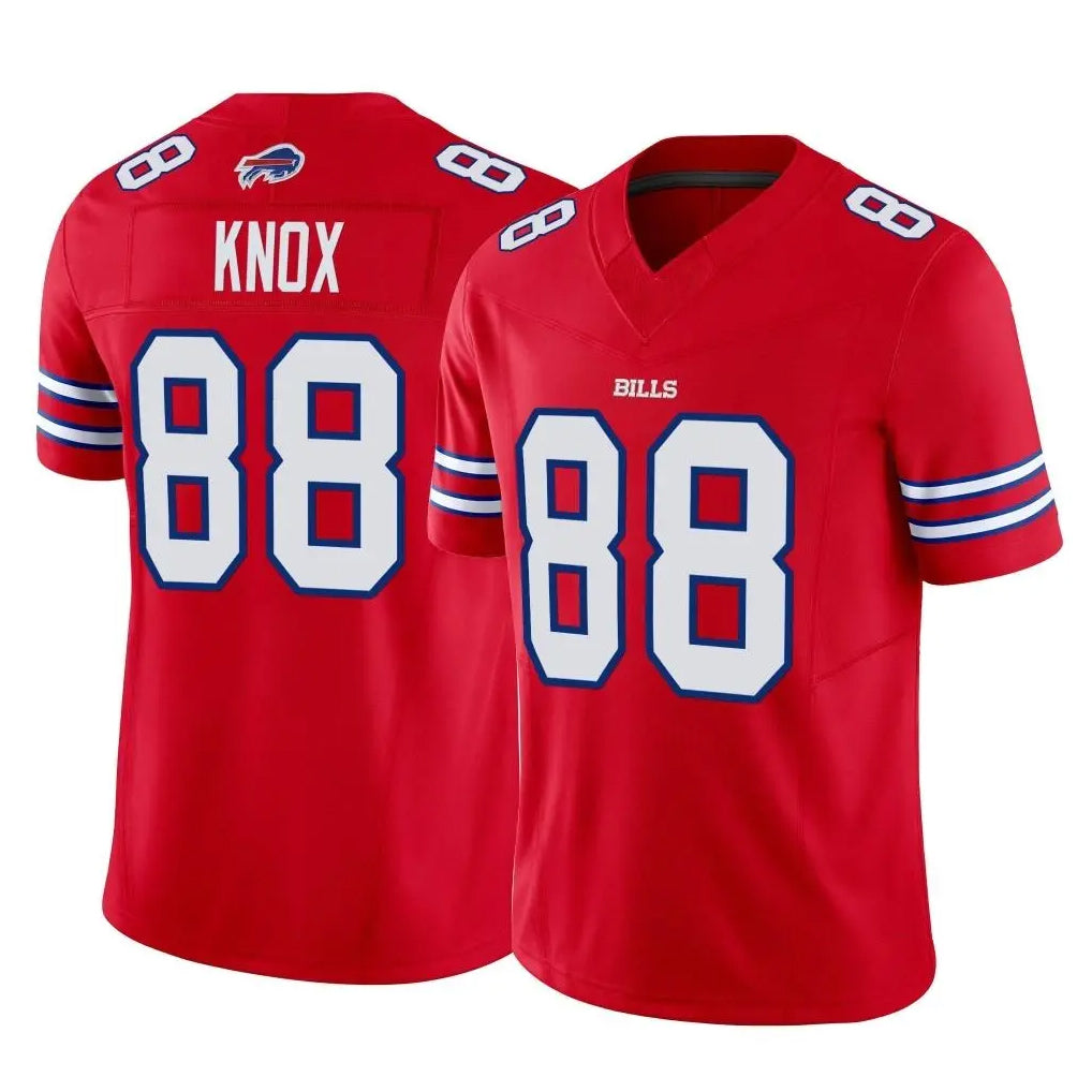 Choea B.Bills #88 Dawson Knox Player Red Vapor F.U.S.E. Limited Home Game Stitched Jerseys