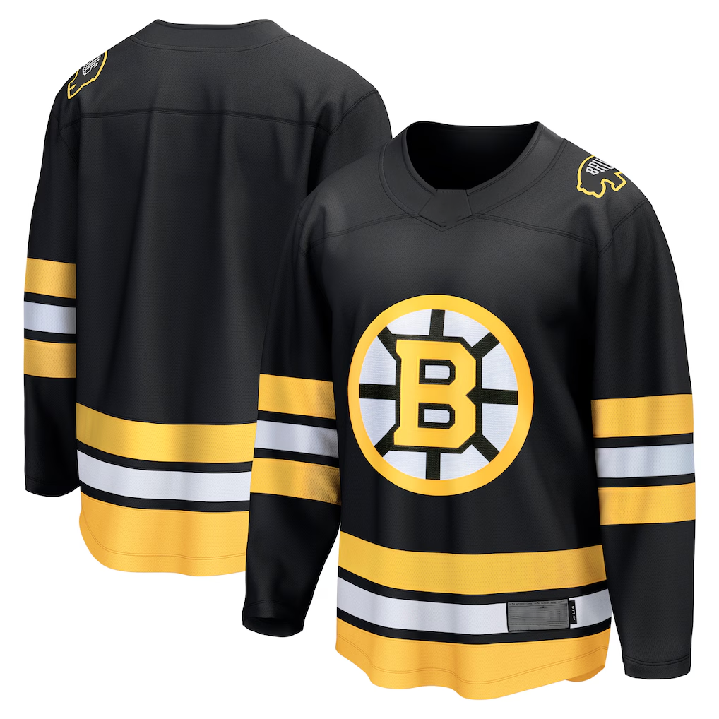 Choea B.Bruins Black Anniversary Home Breakaway Stitched Jerseys