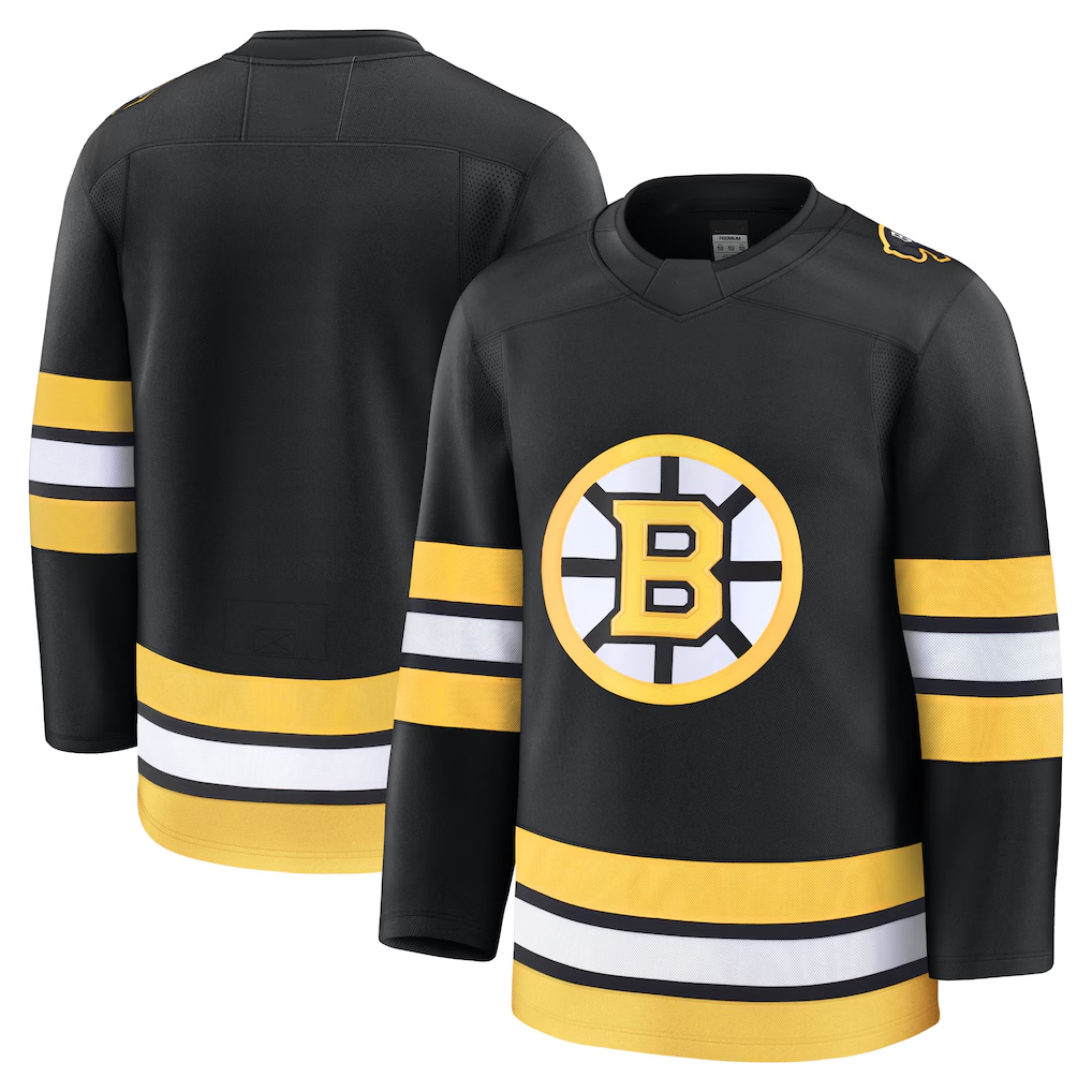 Choea B.Bruins Black Home Premium Stitched Jerseys