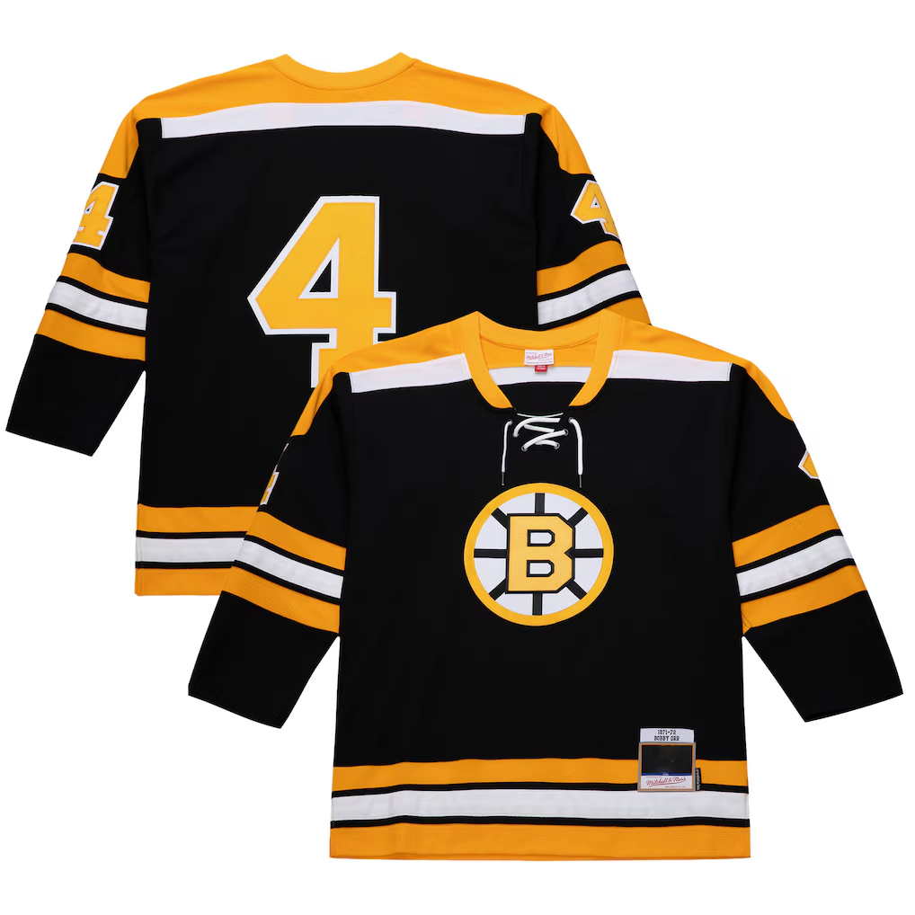 Choea B.Bruins #4 Bobby Orr Black 1971-72 Power Play Stitched Jerseys