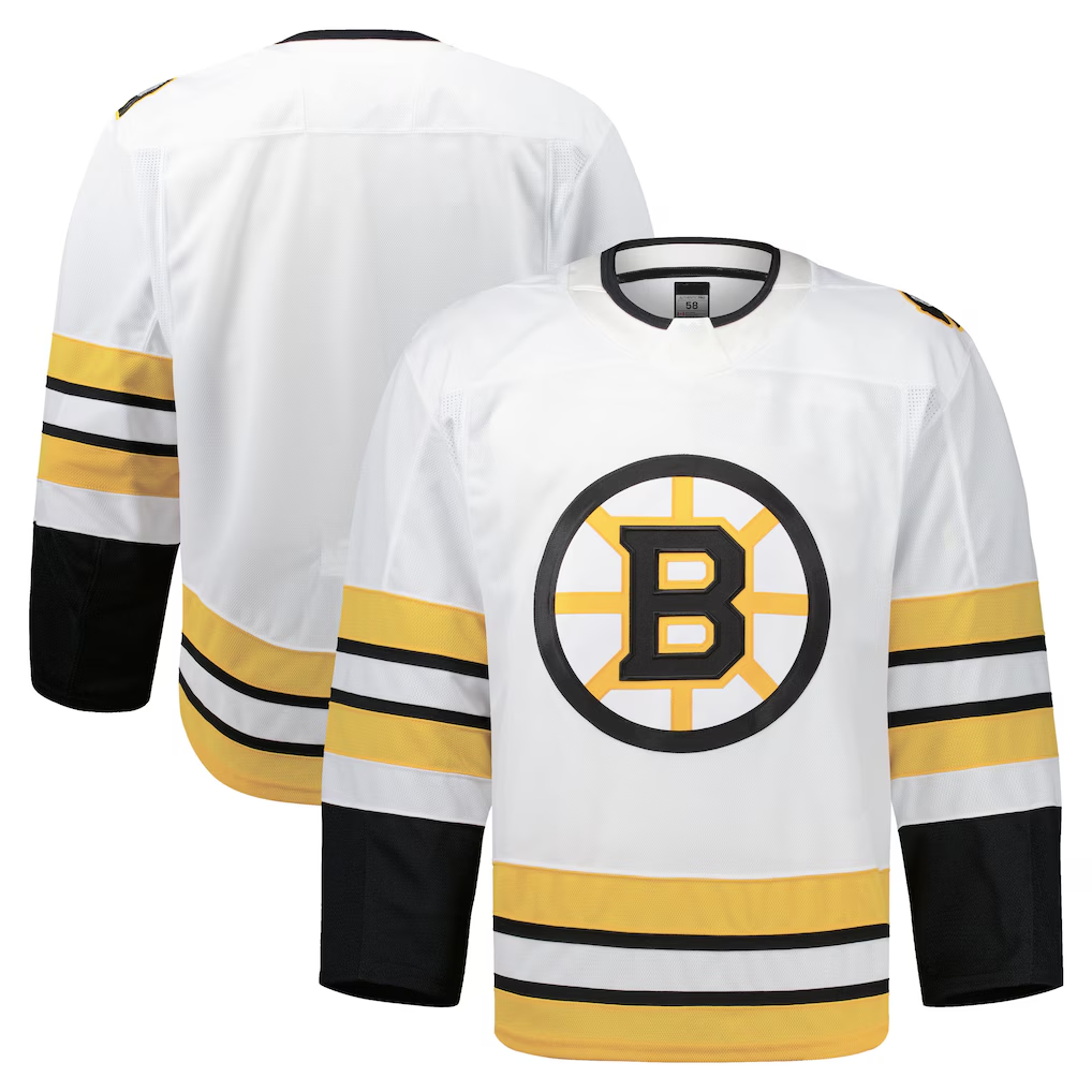 Choea B.Bruins White Away Authentic Pro Stitched Jerseys