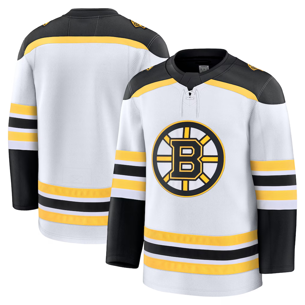 Choea B.Bruins White Away Premium Stitched Jerseys