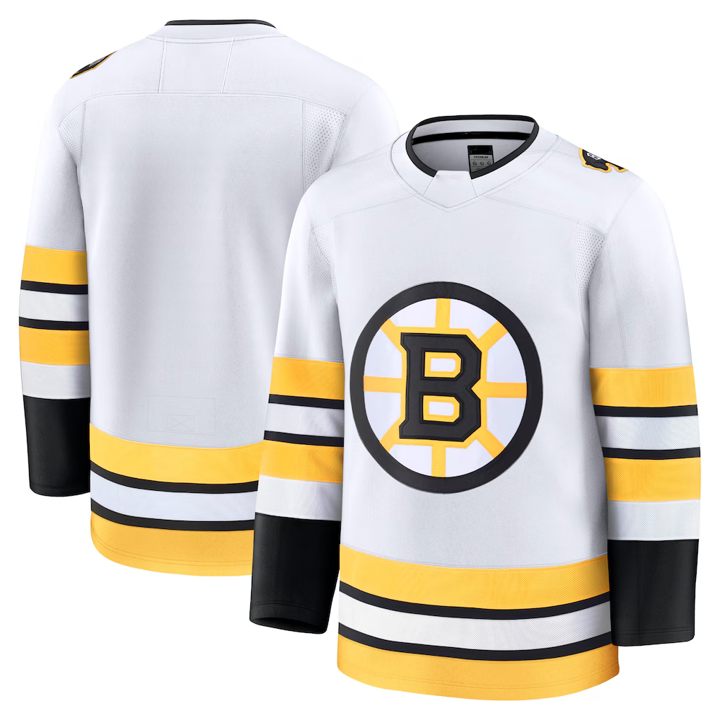 Choea B.Bruins White Away Premium Stitched Jersey