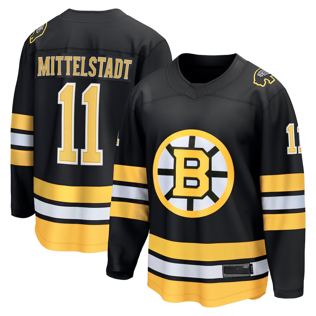 Choea B.Bruins #11 Casey Mittelstadt Black Home Breakaway Player Stitched Jerseys