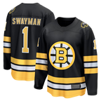 Choea B.Bruins #1 Jeremy Swayman Black Home Breakaway Stitched Jerseys
