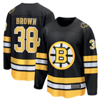Choea B.Bruins #38 Patrick Brown Black Home Breakaway Player Stitched Jerseys