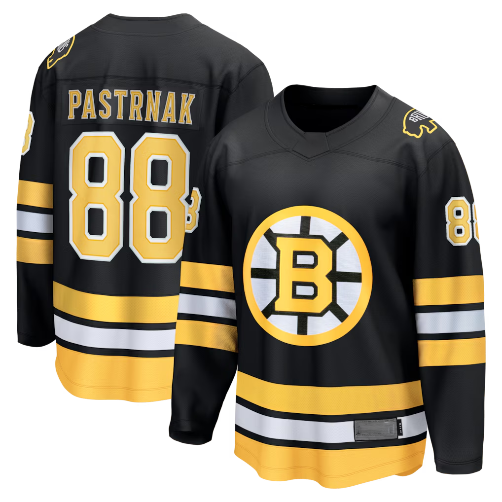 Choea B.Bruins #88 David Pastrnak Black Home Breakaway Stitched Jerseys