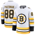 Choea B.Bruins #88 David Pastrnak White Away Premium Player Stitched Jerseys