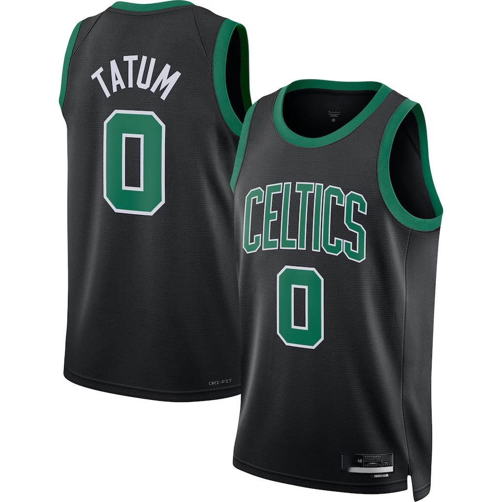 Choea B.Celtics #0 Jayson Tatum  Black Swingman Jerseys - Statement Edition