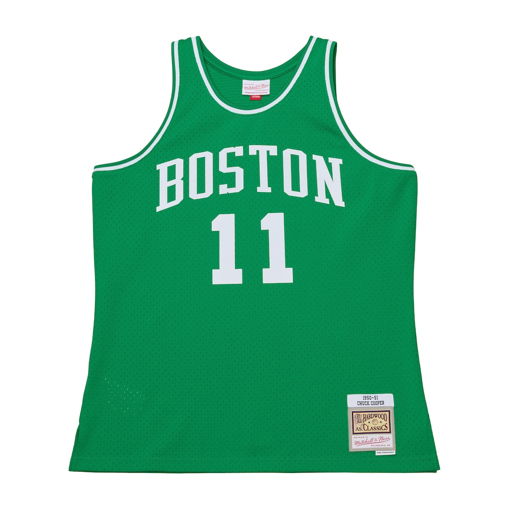 Choea B.Celtics #11 Chuck Cooper Mitchell & Ness Kelly Green 1950-51 Pioneers Swingman Jerseys