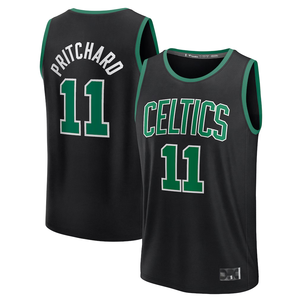 Choea B.Celtics #11 Payton Pritchard  Black Fast Break Replica Player Jerseys - Statement Edition