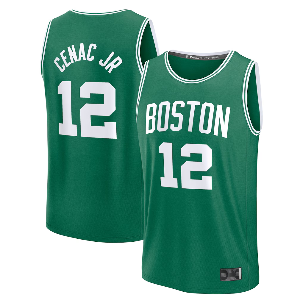 Choea B.Celtics #12 Chris Cenac Jr. Green 2026 Draft First Round Pick Fast Break Jerseys - Icon Edition