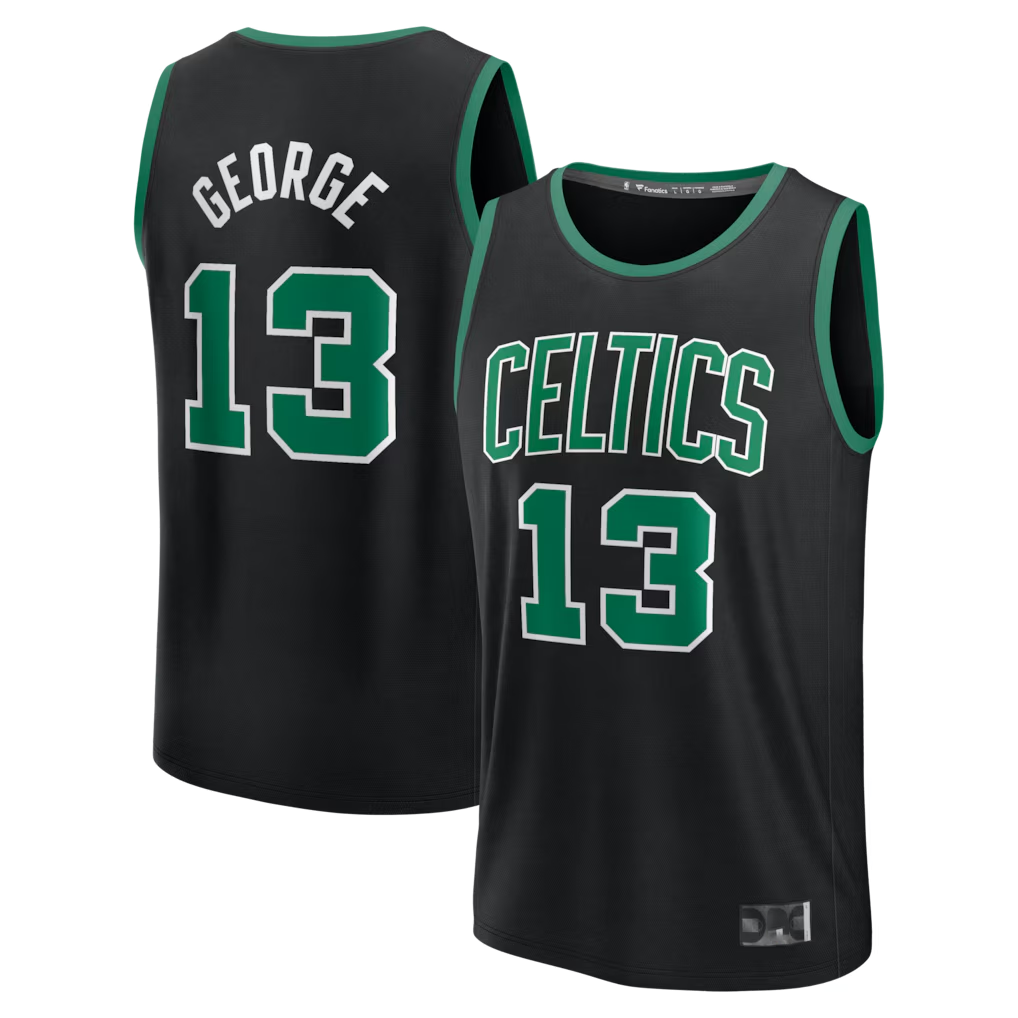 Choea B.Celtics #13 Paul George Black Fast Break Replica Jerseys - Statement Edition