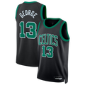 Choea B.Celtics #13 Paul George Black Swingman Jerseys - Statement Edition