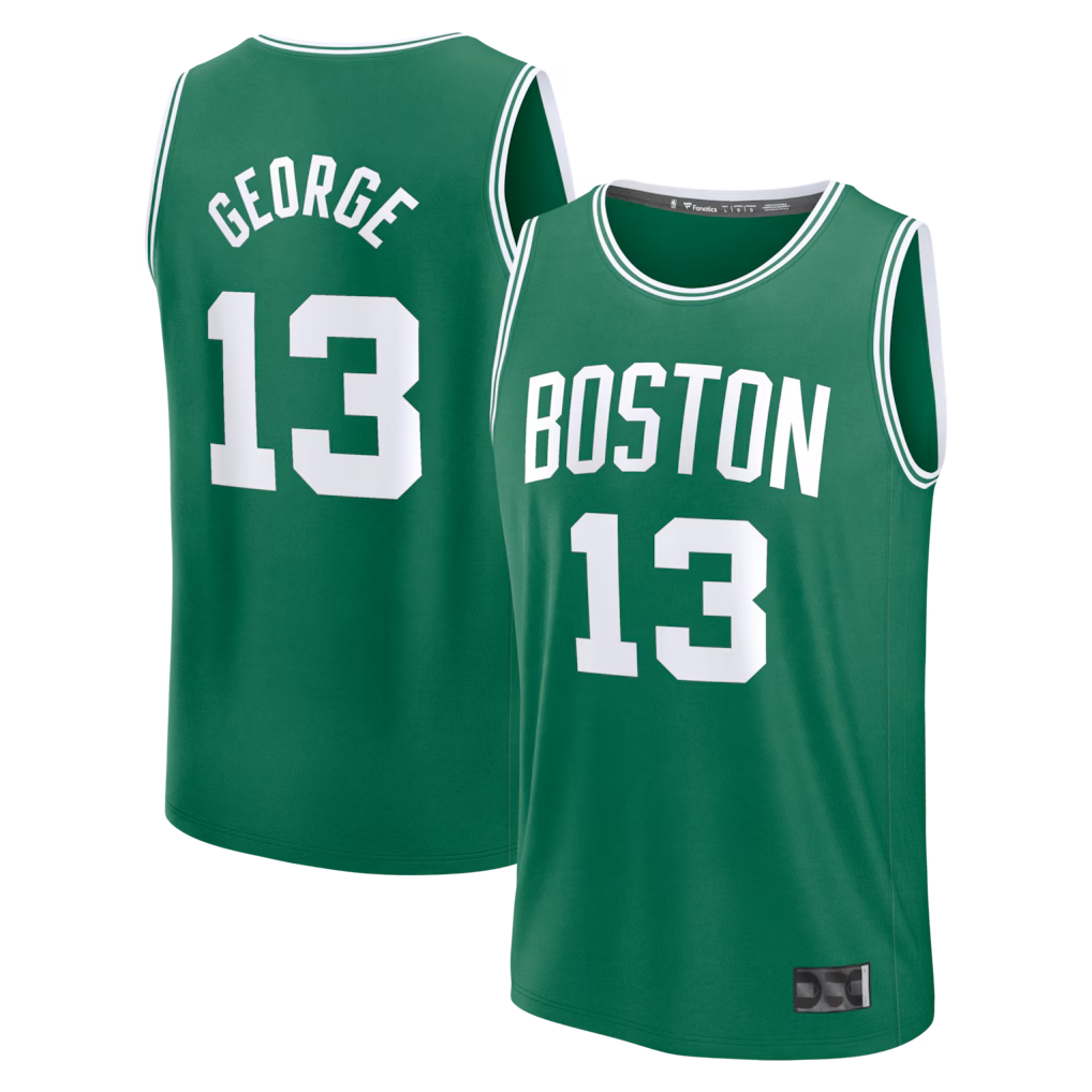 Choea B.Celtics #13 Paul George  Kelly Green Fast Break Replica Jerseys - Icon Edition