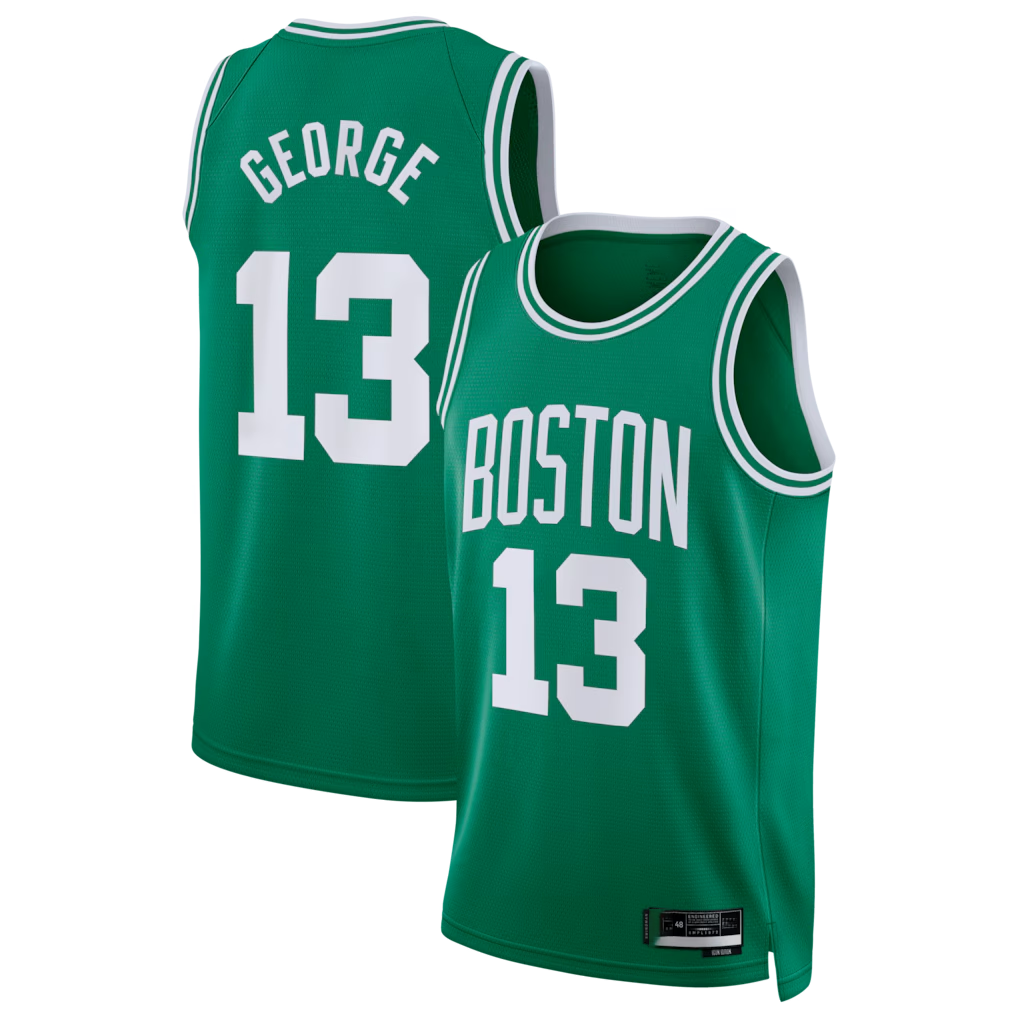 Choea B.Celtics #13 Paul George Kelly Green Swingman Jerseys - Icon Edition