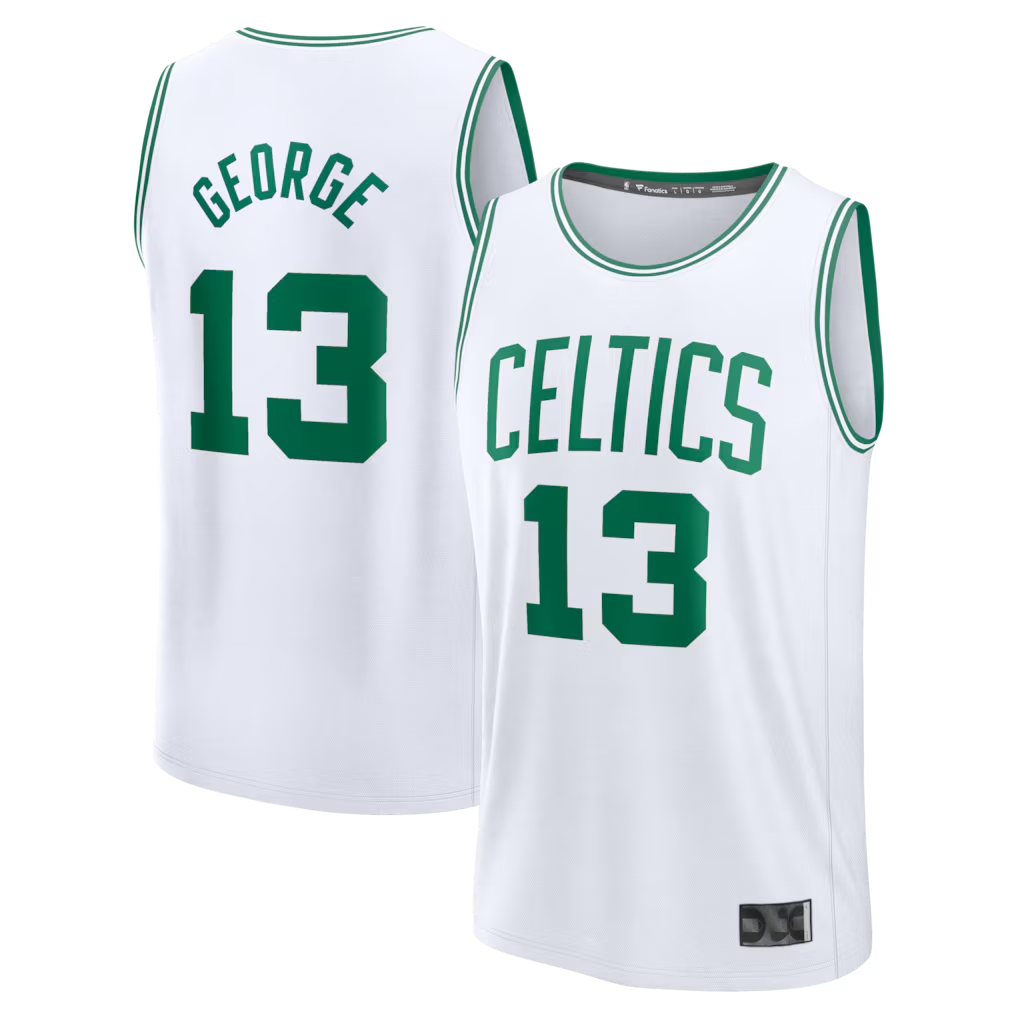 Choea B.Celtics #13 Paul George  White Fast Break Replica Jerseys - Association Edition