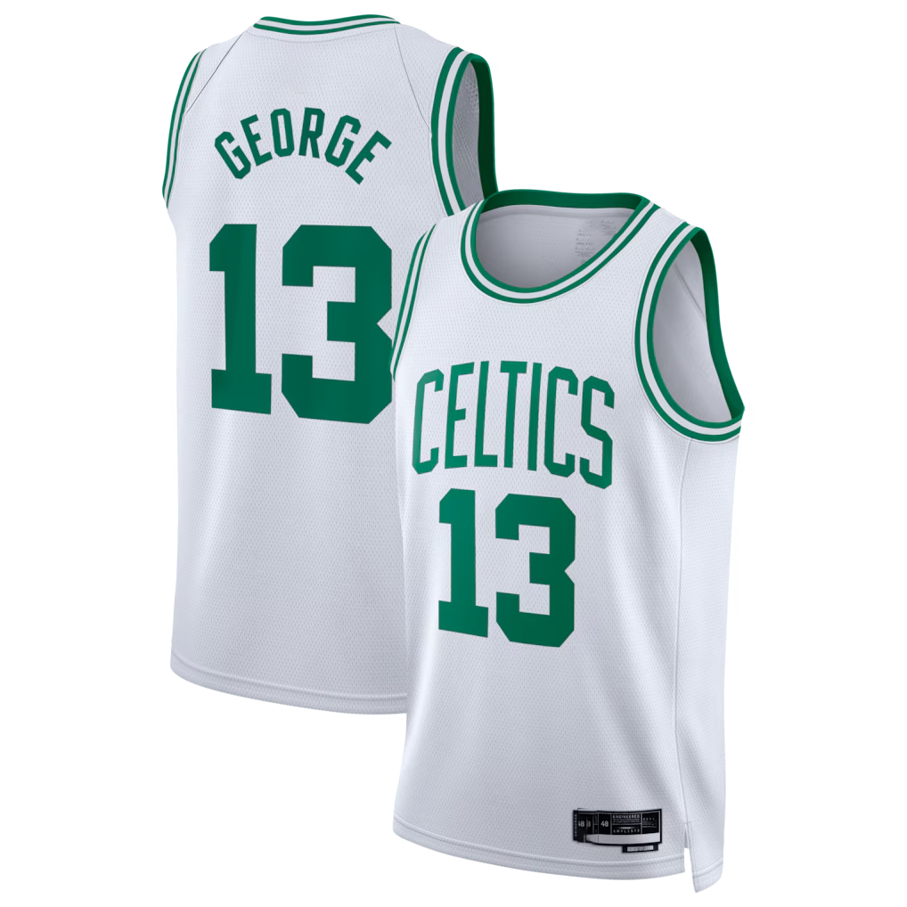 Choea B.Celtics #13 Paul George White Swingman Jerseys - Association Edition